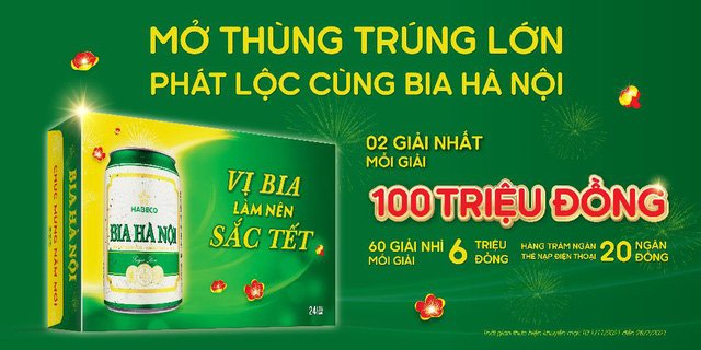 Đón năm mới Tài Lộc khởi sắc với hai chương trình khuyến mại lớn nhất trong năm của Bia Hà Nội Tết 2022 - Ảnh 2.