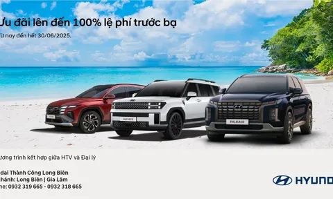 Hyundai Long Biên & Chi Nhánh Gia Lâm: Ưu đãi Lên Đến 100% Lệ Phí Trước Bạ - Cơ Hội Vàng Sở Hữu Xe Sang Đến 30/06/2025!