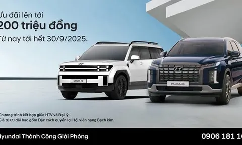 ƯU ĐÃI LÊN ĐẾN 200 TRIỆU ĐỒNG KHI MUA SANTAFE TRONG THÁNG 9/2025