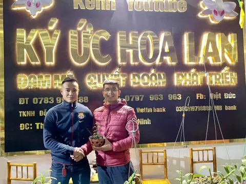 Nghệ nhân hoa lan Đỗ Việt Đức sở hữu kênh Youtube “Ký ức hoa lan” với hàng chục nghìn lượt đăng ký.