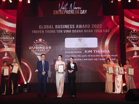 CEO Thẩm mỹ Quốc Tế Hoa Kim - Kim Thị Hoa được vinh danh Doanh nhân xuất sắc toàn cầu 2022