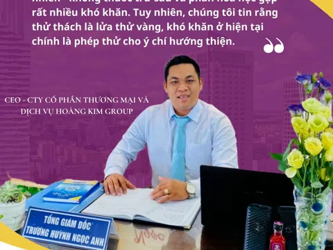 Tổng giám đốc Công ty CP TM và DV Hoàng Kim Group – Trương Huỳnh Ngọc Anh đạt doanh hiệu doanh nhân xuất sắc toàn cầu