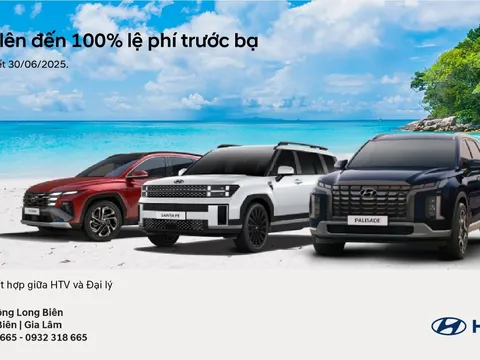 Hyundai Long Biên & Chi Nhánh Gia Lâm: Ưu đãi Lên Đến 100% Lệ Phí Trước Bạ - Cơ Hội Vàng Sở Hữu Xe Sang Đến 30/06/2025!