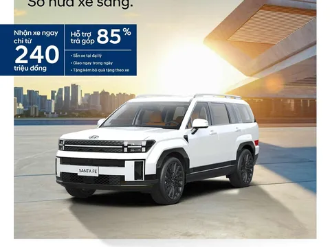ƯU ĐÃI LÊN ĐẾN 100% PHÍ TRƯỚC BẠ KHI MUA SANTAFE TRONG THÁNG 7/2025
