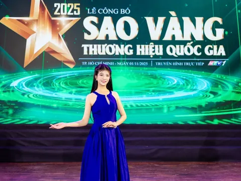 MAI THANH TRÚC TỎA SÁNG TẠI LỄ CÔNG BỐ “SAO VÀNG THƯƠNG HIỆU QUỐC GIA 2025”